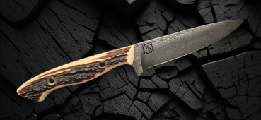 Jagdmesser (kicker) Damaststahl